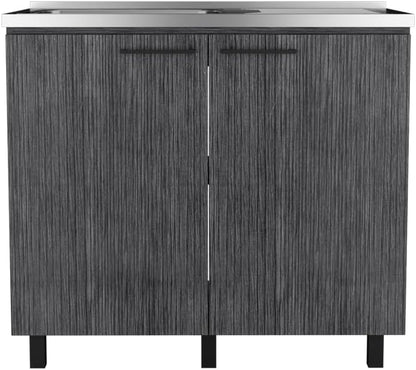 Utility Sink Cabinet Burwood, Kitchen, Smokey Oak