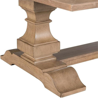 Pemberly Row 3 Piece Cocktail Table Set, Rubberwood and Rustic Birch Veneers, Camel Beige Finish, Includes Rectangular Coffee Table and 2 End Tables, Storage Drawer, Open Shelf, Traditional Living