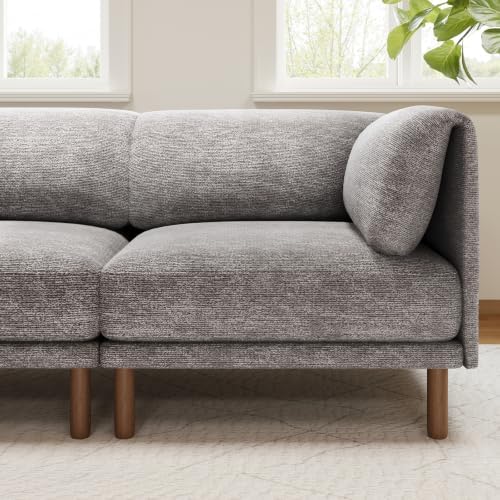 Cloud Sectional Couches for Living Room,Modular Sectional Sofa,Grey | V-Shaped Extra Deep 7 Seater,Mid Century Modern Oversized Sectional Couches with Solid Wood Leg,Large Sofa for Big Space
