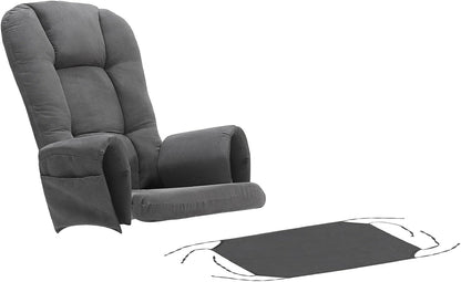 5 PCS Replacement Cushions for Glider Rockers - Thickened Non-Slip Cushions Set with Ottoman Cover & Storage Pocket, Washable & Supportive for Ultimate Comfort
