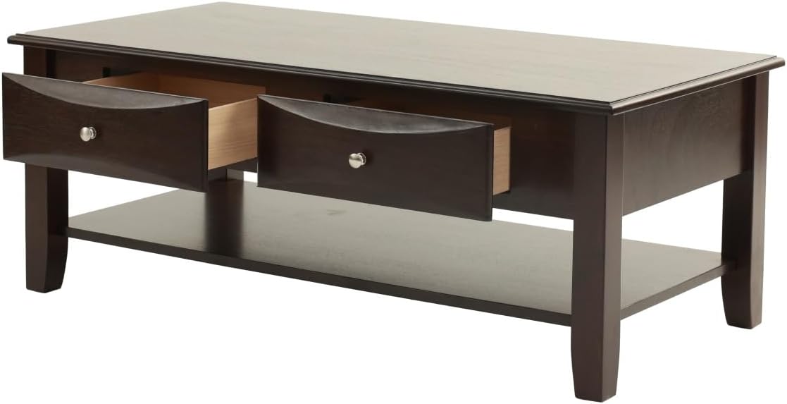 Espresso Finish 4pc Occasional Table Set with Antique Black, Espresso | Listed product dimensions are 47 x 16 x 30 in