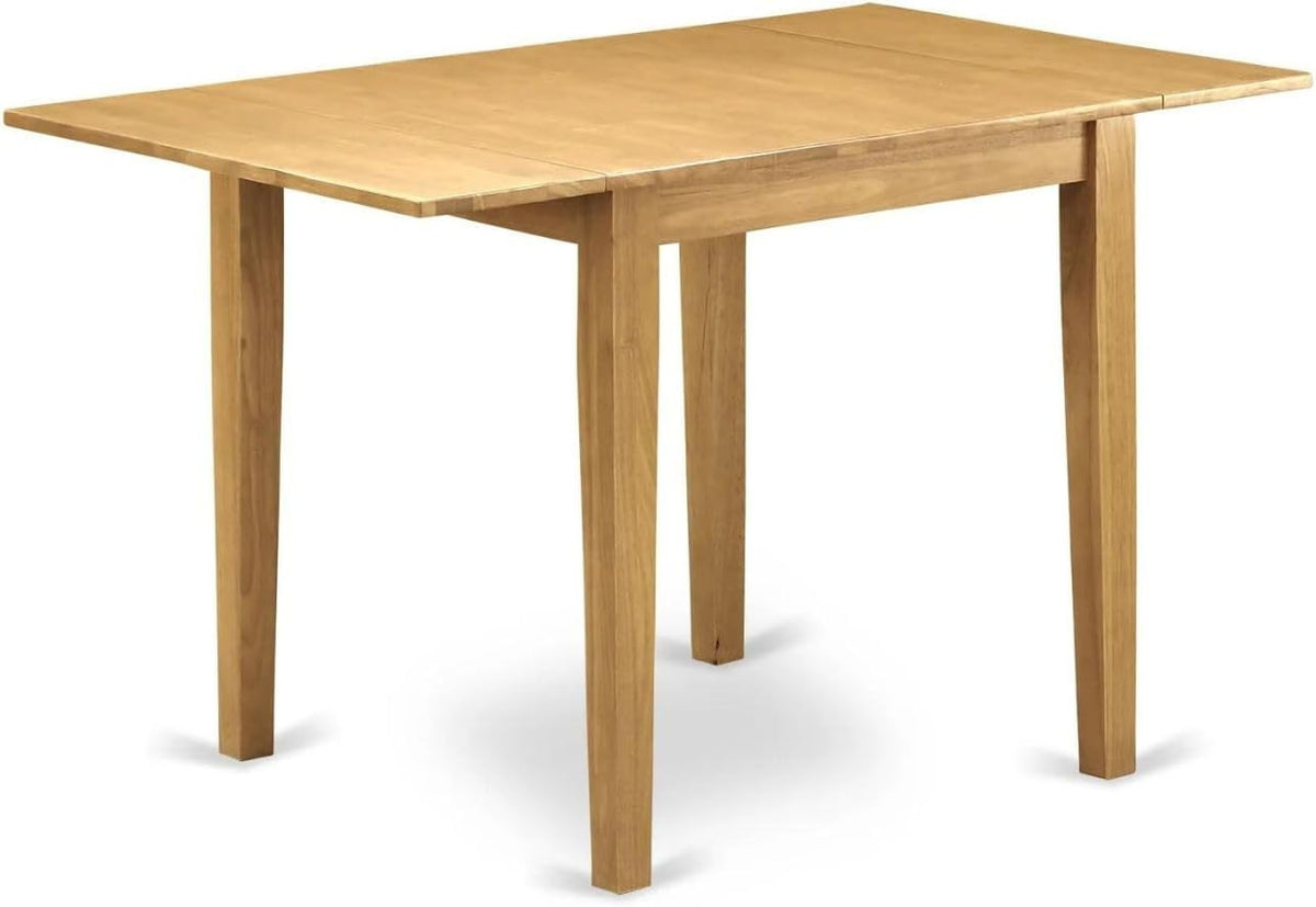 East West Furniture NDT-OAK-T Norden Dining Table - a Rectangle Wooden Table Top with Dropleaf & Stylish Legs, 30x48 Inch, Oak