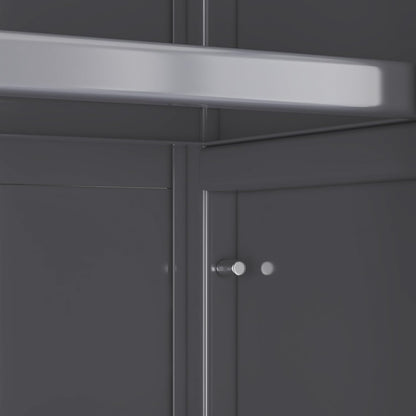 Kitchen Pantry Metal Kitchen Shelving Floor-to-Ceiling Multilevel Household Microwave Bowls Storage Cabinet on Wheels for Kitchen, Living Room, Dining Room, Grey