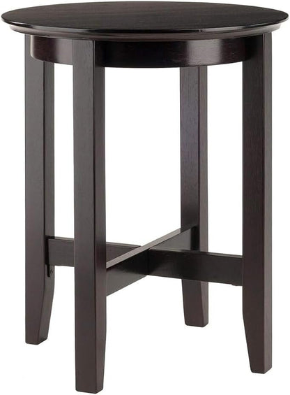 HomeStock Boldly Bohemian End Table - Artistic Design with Rich Espresso Finish, Perfect Accent Piece for Eclectic or Contemporary Interiors