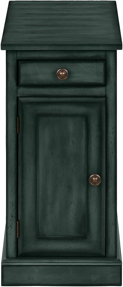 Monarch Specialties I 3992 Accent Table, End, Side Table, Nightstand, Antique Blue Veneer, Traditional