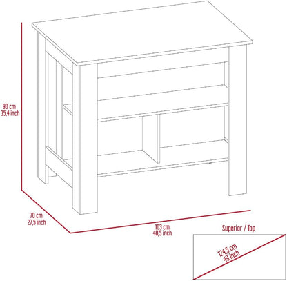 2-Piece Kitchen Set with Island and Pantry Cabinet | Spacious kitchen island with 8 storage shelves and a pantry cabinet with 2 doors