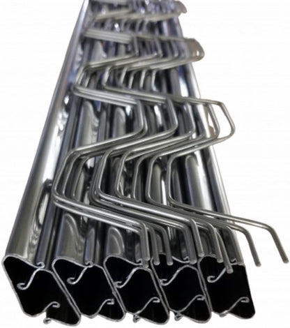 Farm Plastic Supply - Spring Wire & Lock Channel - (20 Pack) - Steel 6.5 ft Spring Lock Track & U-Channel Bundle for Greenhouse Plastic Polyethylene Film or Shade Cloth