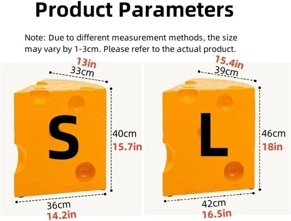 Coffee Table Cheese-Shaped Triangle Resin Side Table Multifunctional Sofa Stool Nightstand for Small Living Room Practical(Dark Yellow,L)