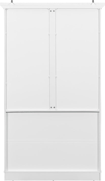 roomfitters 72" Kitchen Pantry Organizers and Storage Kitchen Cabinet, Hutch with Door Spice Racks and 6 Drawers, White