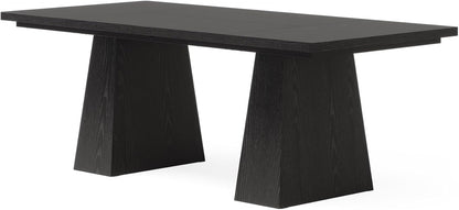 Tribesigns 63-Inch Executive Desk, Large Office Computer Desk with Double Pedestal, Modern Workstations Writing Table Conference Table Business Furniture for Home Office, Black