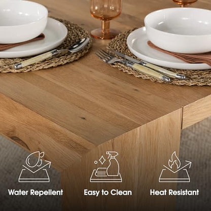 Transformer Table Solid Wood Extendable Dining Table, Natural | Seats 2-12, Expandable Dining Room Table, Space-Saving Furniture, Kitchen and Dining Room Furniture, Table + Bench