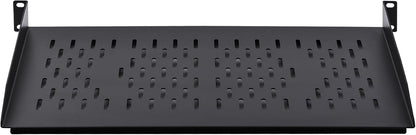 RackPath 1U Cantilever Universal Rack Shelf - 10in Deep – Rackmount Shelf for 19’’ AV/Network Equipment Racks – 55lbs Capacity - 2Pack