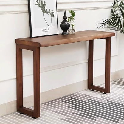 Solid Wood Console Table,mid Century Modern Narrow Entryway Table,Pine Farmhouse Sofa Tables for Hallway Living Room,N