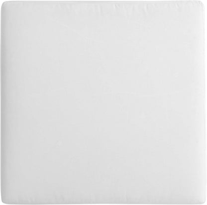 Modway Tahoe Aluminum Ottoman in Gray White with Weather-Resistant Cushion-Ideal as Outdoor Footstool, Patio or Sunroom Furniture