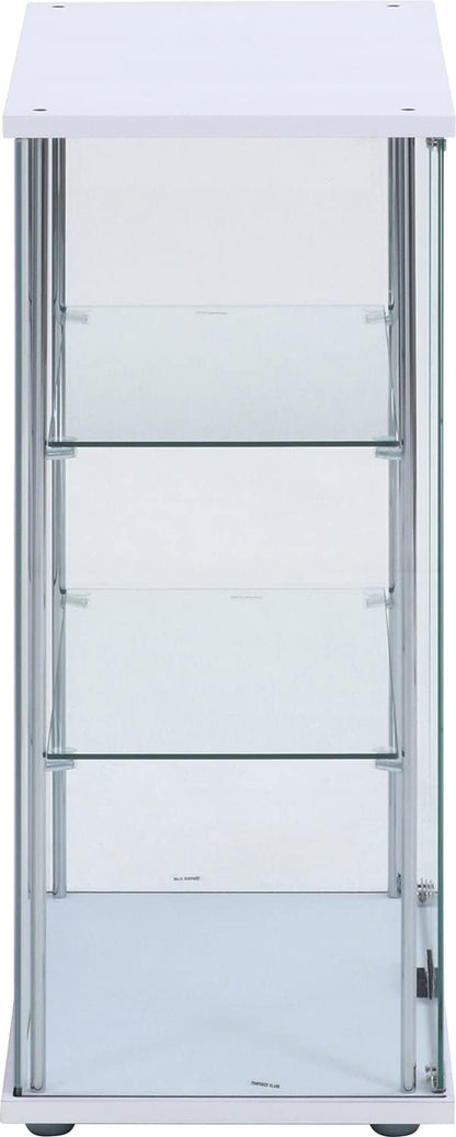 不二貿易(Fujiboeki) Fuji Boeki 72802 Collection Case, Figure Case, 3 Tiers, Width 23.8 x Depth 14.4 x Height 33.5 inches (60.5 x 36.5 x 85 cm), White, Wide Type, Rear Mirror