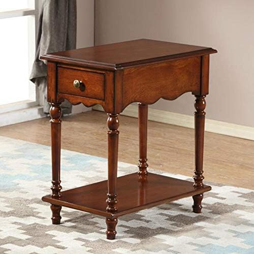 Telephone Table, European Style Sofa Side Table,Square Telephone Table,Living Room Side Cabinet,Nightstand with Drawer,End Table