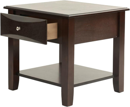 Espresso Finish 4pc Occasional Table Set with Antique Black, Espresso | Listed product dimensions are 47 x 16 x 30 in