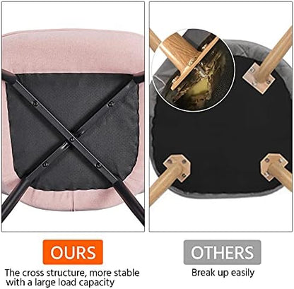 Yaheetech Accent Chair, Upholstered Armchair with Metal Legs, Pink | Linen Fabric Reading Chair, Modern and Elegant Side Chair for Living Room Bedroom Office Vanity Lounge Waiting Room