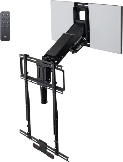 MantelMount MM815 Motorized Remote Control Pull Down TV Mount with Automated Swivel | Above Fireplace Mount for TVs 45"-90" Up to 115 lbs | RF Remote Control & Favorite Memory Positions
