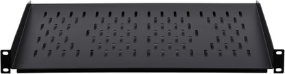 RackPath 1U Cantilever Universal Rack Shelf - 10in Deep – Rackmount Shelf for 19’’ AV/Network Equipment Racks – 55lbs Capacity - 2Pack