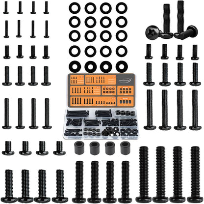 Universal TV Mounting Hardware Kit | M4/M5/M6/M8 Screws & Spacers | VESA-Compatible for TVs & Monitors Up to 80" | Organized & Labeled for Quick Installation