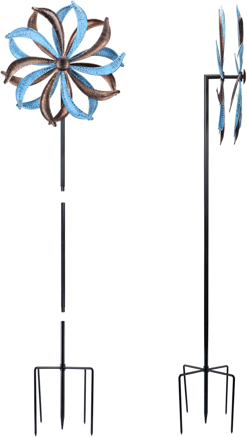 WONDER GARDEN Wind Spinners Outdoor Clearance, Premium Kinetic Wind Sculptures Wind Spinner, Metal Leaf Windmill for Outdoor Yard Patio Lawn & Garden