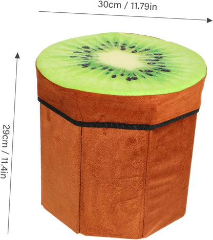 COLLBATH Fruit Stool Box Storage Folding Seat for Living Room Bedroom Boys and Girls' Room Fruit Stool