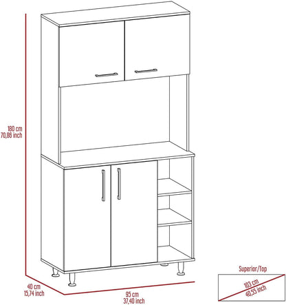 Pantry Cabinet Delaware, Kitchen, Black
