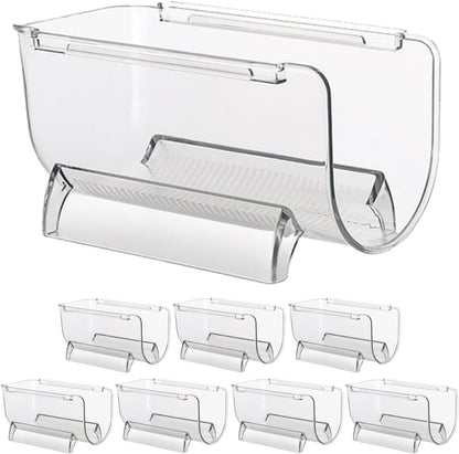 SHINEOFI 8Pcs Stackable Acrylic Wine Bottle Holder Wine Storage Rack Single Liquor Bottle Shelf Stable Design for Home Bar Countertop Display