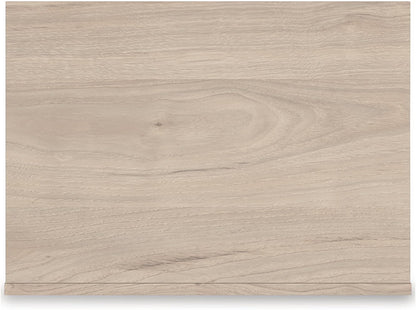 Signature Design by Ashley Birkmore Nightstand Bedside Charging Station with USB Port, Engineered Wood and Decorative Laminate, Youth Bedroom Bedside Table, Tan