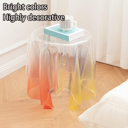 Acrylic Side Table and Nightstand, Clear Coffee Table, End Table,Transparent Home Decoration, Suitable for Living Rooms, Bedrooms, Small Spaces(19.7 * 22.8in)