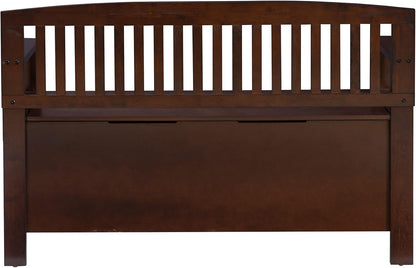 Linon Home Dcor Linon Home Decor Cynthia Storage Bench, 50"w x 17.25"d x 32"h, Walnut