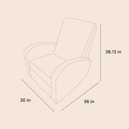 Storkcraft Santa Monica Power Recliner Swivel Glider, Steel Basketweave | GREENGUARD Gold Certified, CertiPUR-US Certified Foam, Effortless Electronic Power Recline, USB-A & USB-C Charger