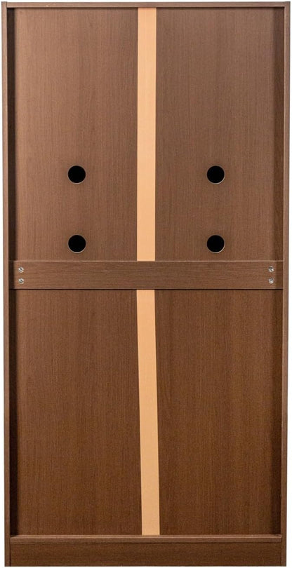 KEIKI 63" Tall Kitchen Pantry Storage Cabinet with Door-Side Rack & Shelves, Freestanding Wood Hutch Food Pantries Cupboard for Coffee Bar, Dining Room