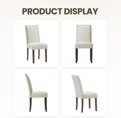 MALOL Velvet Dining Chairs Set of 2, Upholstered Kitchen Chairs with Thick Cushion & Solid Wood Legs, Adjustable Foot Pads, Elegant Chairs for Dining Room/Kitchen/Living Room