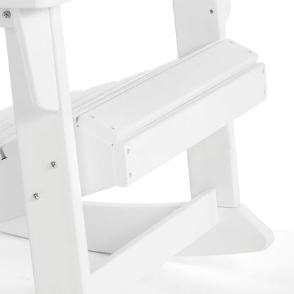HDPE Laguna Outdoor Rocking Poly Adirondack Chair (Set of 2), White