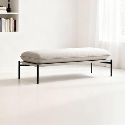 Modern Stainless Steel Bed end Bench Bedroom Rest Clothing Store Entryway(Large)