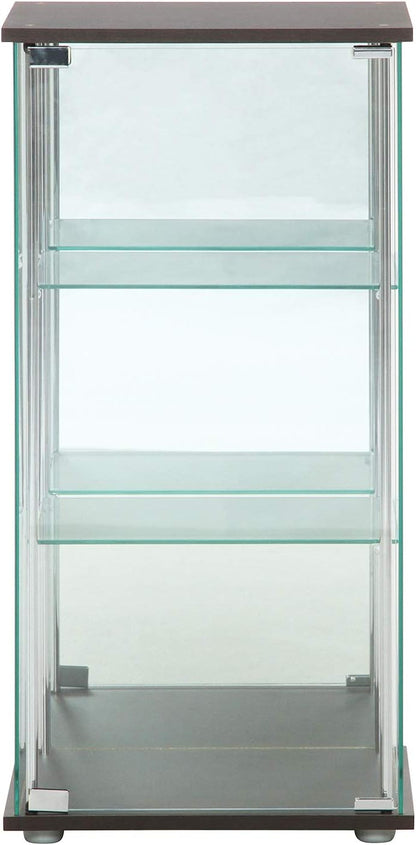 Fuji Boeki 96048 Collection Case, Figure Case, 3 Tiers, Width 16.7 x Depth 14.4 x Height 33.9 inches (42.5 x 36.5 x 86 cm), Brown, Tempered Glass, Rear Mirror,