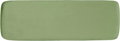 HomePop Upholstered Storage Bench with Metal Leg, 42" W, Green Velvet