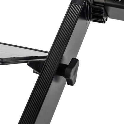 360-Degree Rotation Multifunctional Portable Folding Table with Fan & Mouse Black