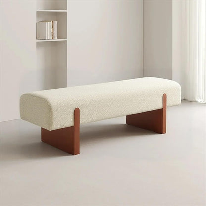 Modern Wooden Bed end Bench Dining Table Upholstered Shoe Changing Dressing Room Rest Area Entryway(XXL)