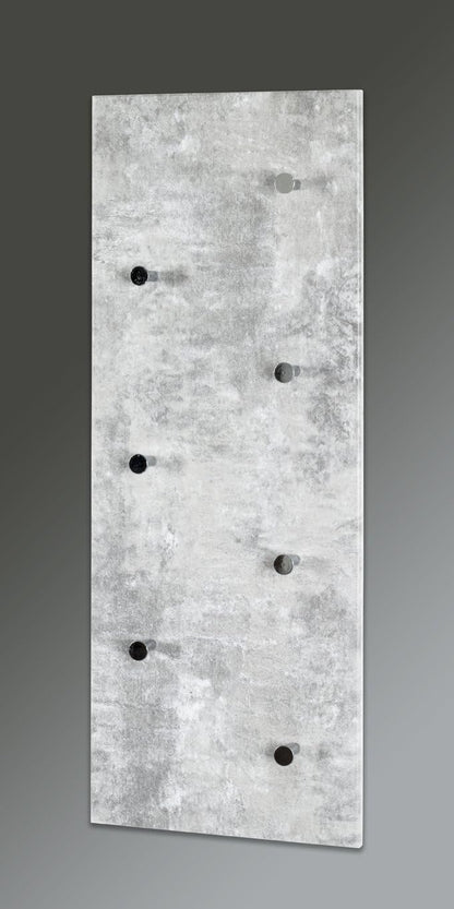 HAKU Furniture Wardrobe, Metal, Concrete Optic/Chrome, 5.5 x 80 x 30 cm