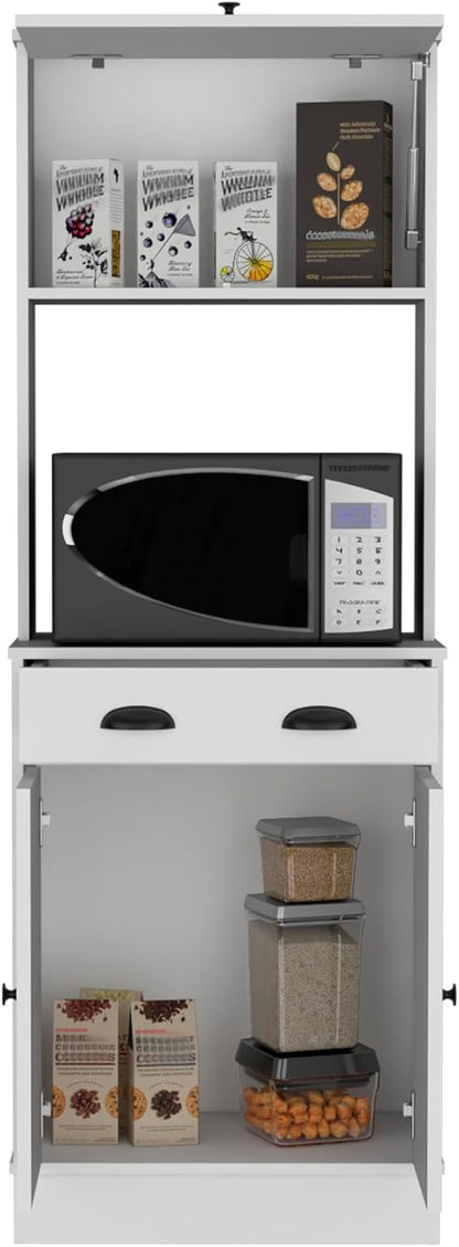 Tampa Kitchen Pantry with Drawer and 2 Cabinets