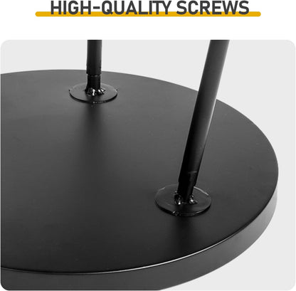 2-Tier Round End Table,Small Side Table Round Metal Coffee Tables Nightstand for Small Spaces Indoor Outdoor and Living Room Bedroom or Office, Black