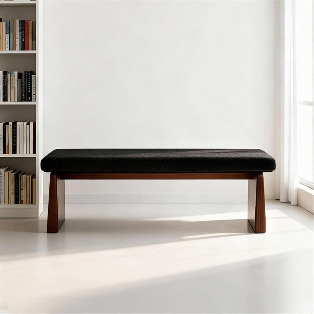 Modern Wooden Sofa Bedroom Bed end Bench Hotel Leisure Entryway(Small)