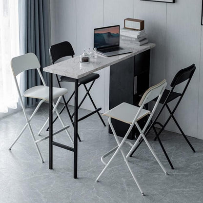 29 inch Folding Breakfast Bar Stool with Backrest,Counter Height Modern Tall Bar Stool for Kitchen Dining Room Office,Portable Bar Chair,Seat Height 74cm(Black,2PCS)