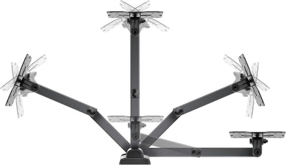 Space System FULLMOTION 100, Double Arm Wall Mount for 14'' to 25'' Flat Screen TV, VESA 50-75-100, Colour Black