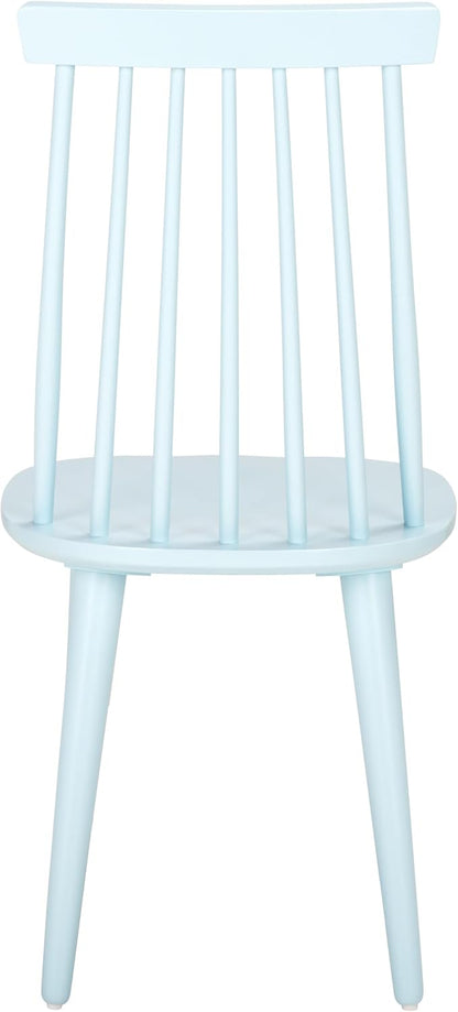 SAFAVIEH Furniture - Burris Side Chair Set of 2 - Pale Blue - Solid Wood - Modern Clean-Line Design - Ideal for Dining Room, Kitchen, Living Room, 17.7" Seat Height (AMH8511G-SET2)