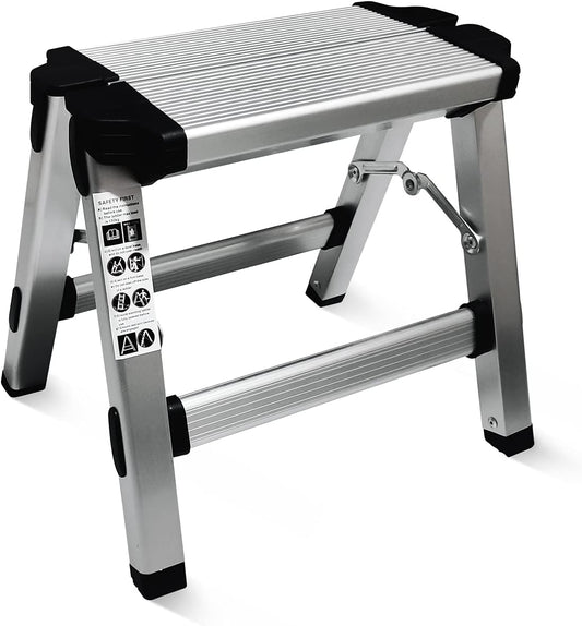 Folding Step Stool Small Foldable Step Stool One Step Ladder with 330 lb Large Loading Capacity for Kitchen, Bathroom, Closet, Garage, Garden