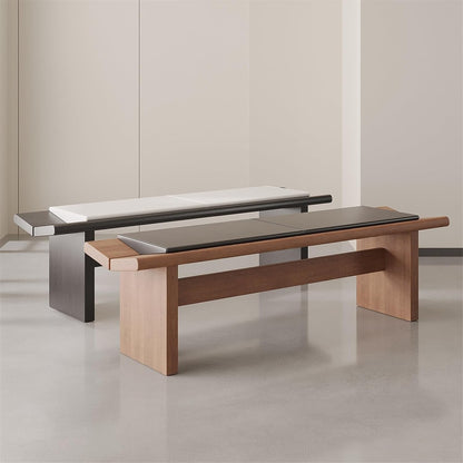 Modern Wooden Long Shoe-Changing Bench for Bedroom Dressing Room Leather Bed end Upholstered Entryway(XL)